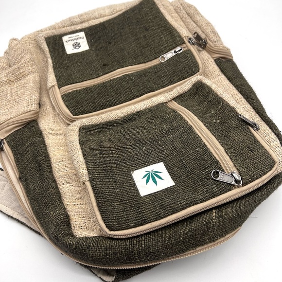 Multi Pocket Hemp Backpack - Picture 6 of 16